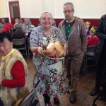 Debbie Hodge holding the Turkey
