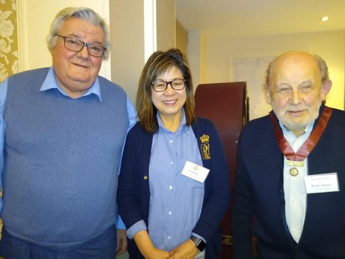 Colin and Brian with new Rotarian Lin